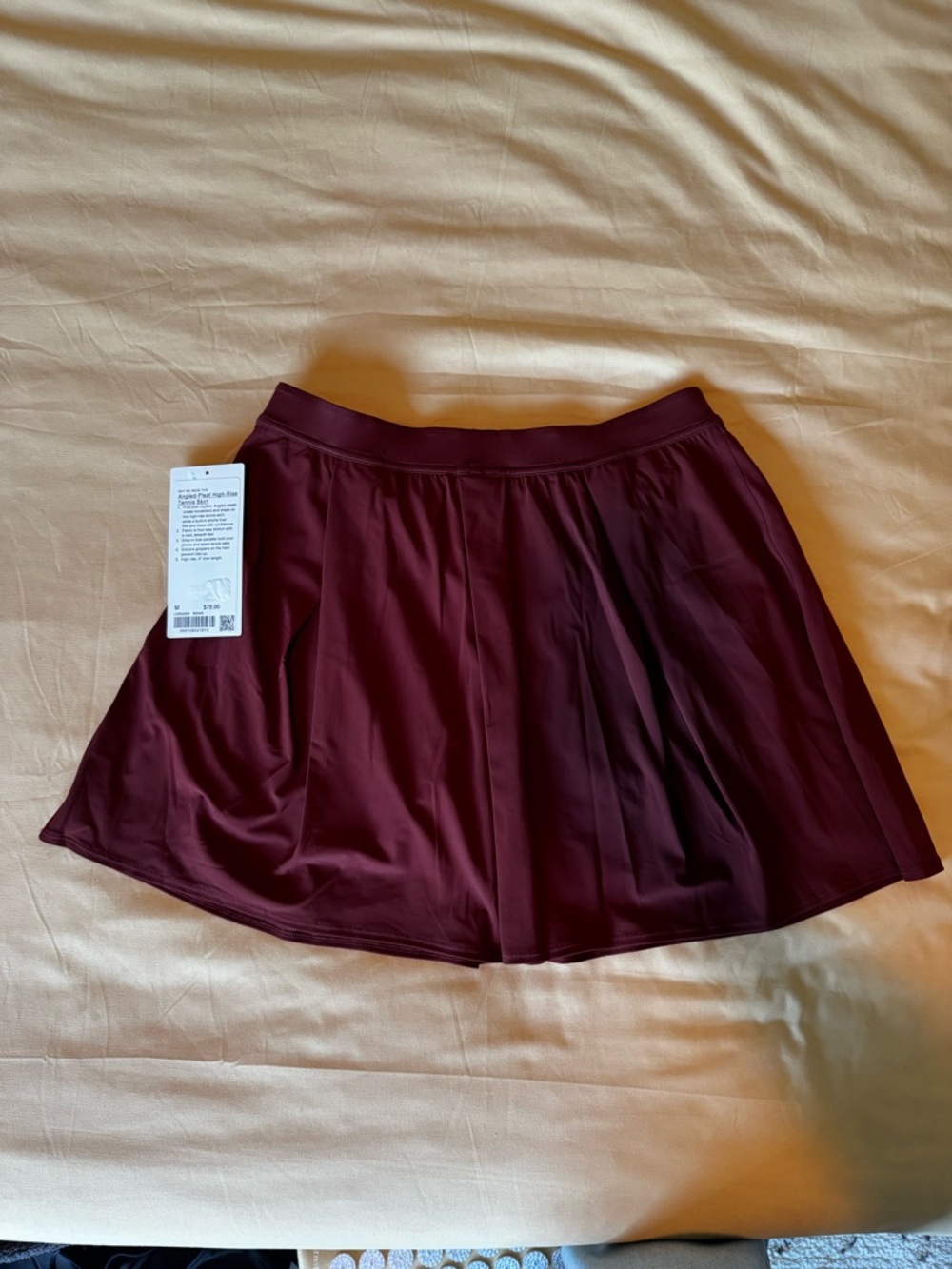 Maroon lululemon angled pleat high rise tennis skirt - Picture 2 of 4